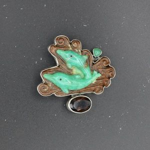 Vintage Amy Kahn Russell Pin/Pendant AKR silver